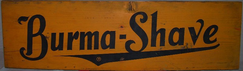 Where can you find Burma Shave signs for sale?
